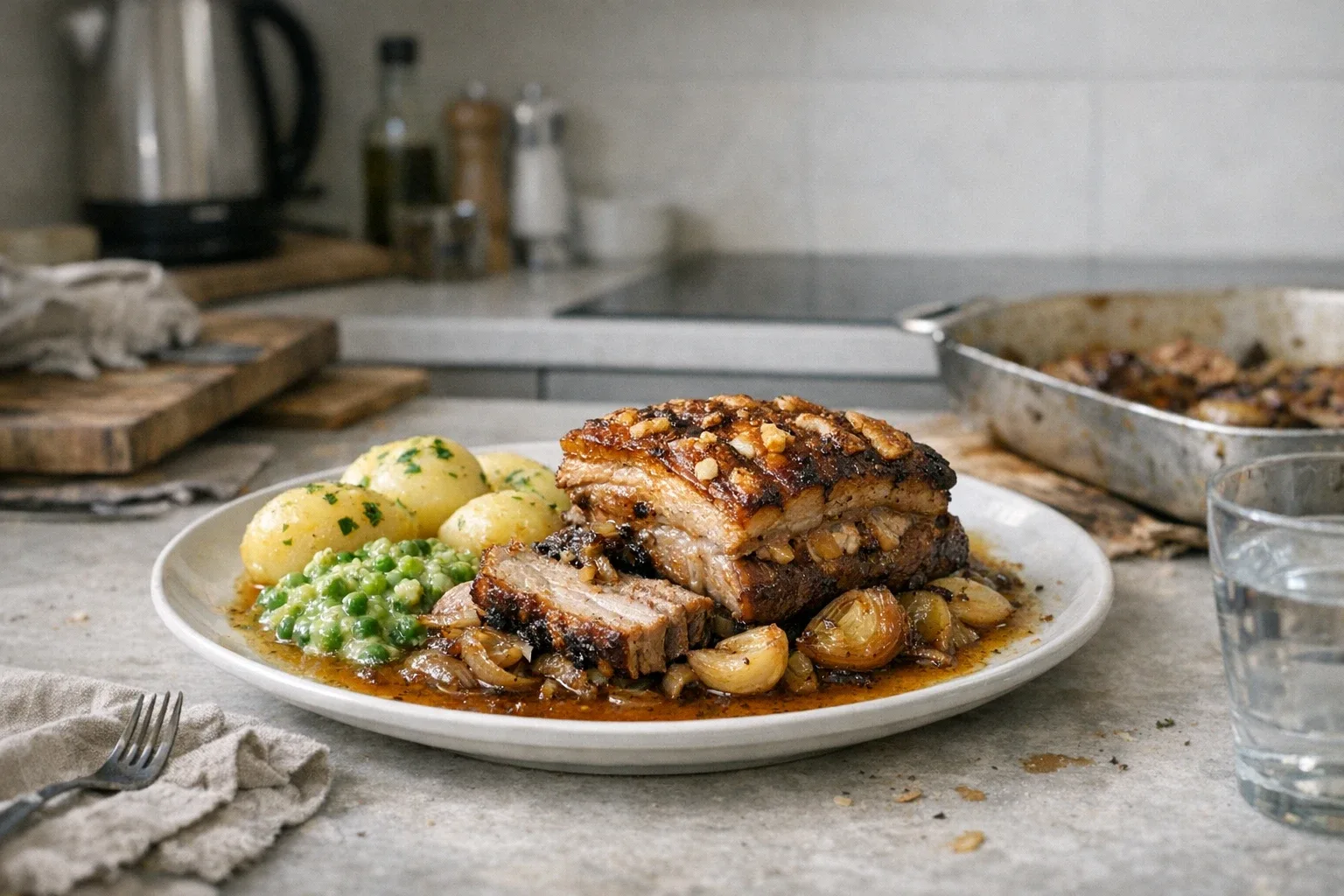 Gebratener Schweinebauch