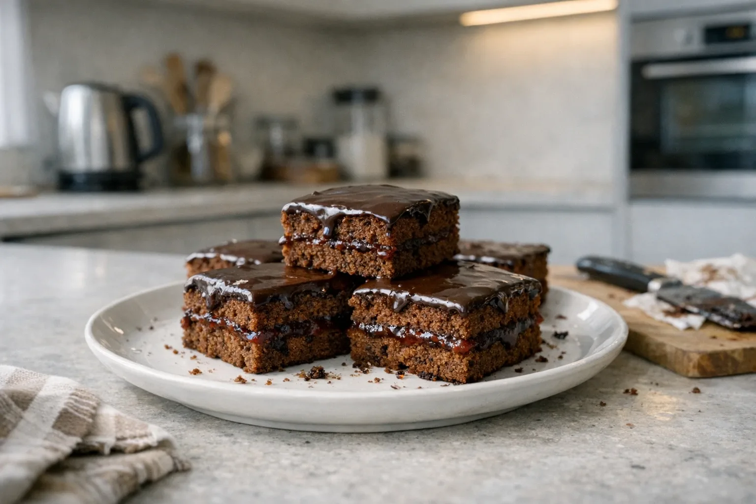 Gewürzkuchen mit Schokoladenglasur