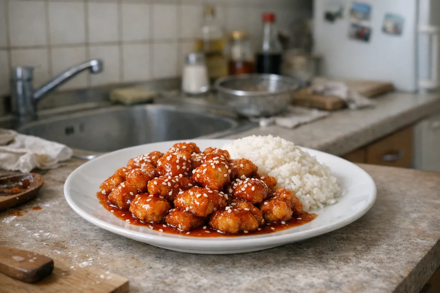 Hähnchenstücke auf chinesische Art