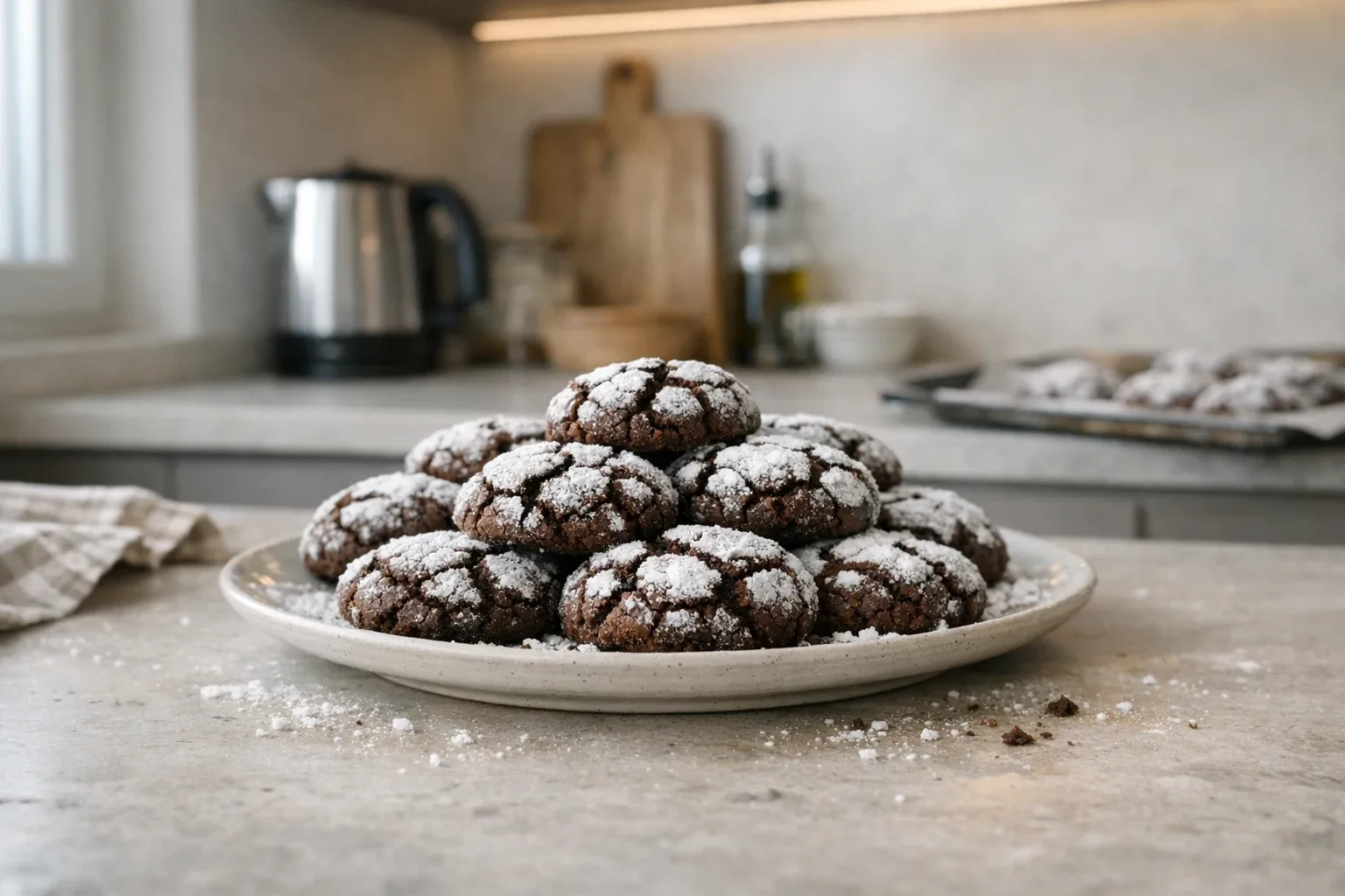 Schokoladen-Crinkle-Cookies