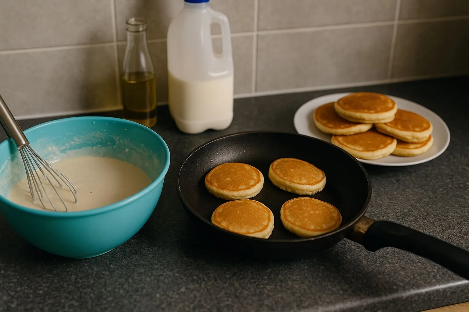 Kleine Pfannkuchen ohne Abwiegen