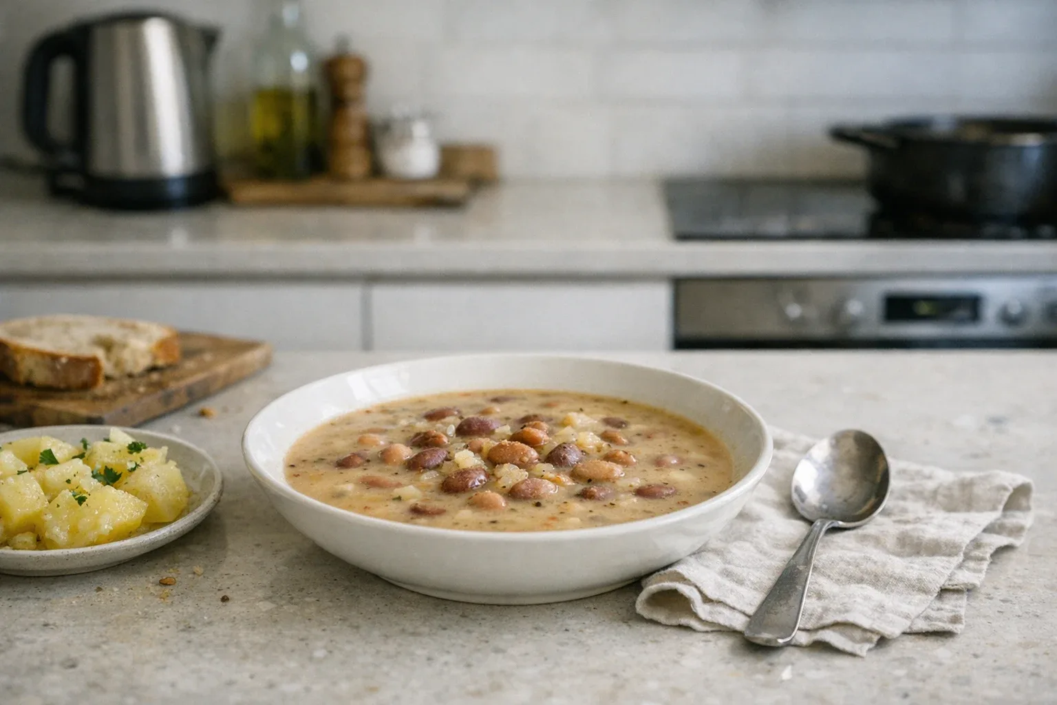 Einfache saure Bohnensuppe
