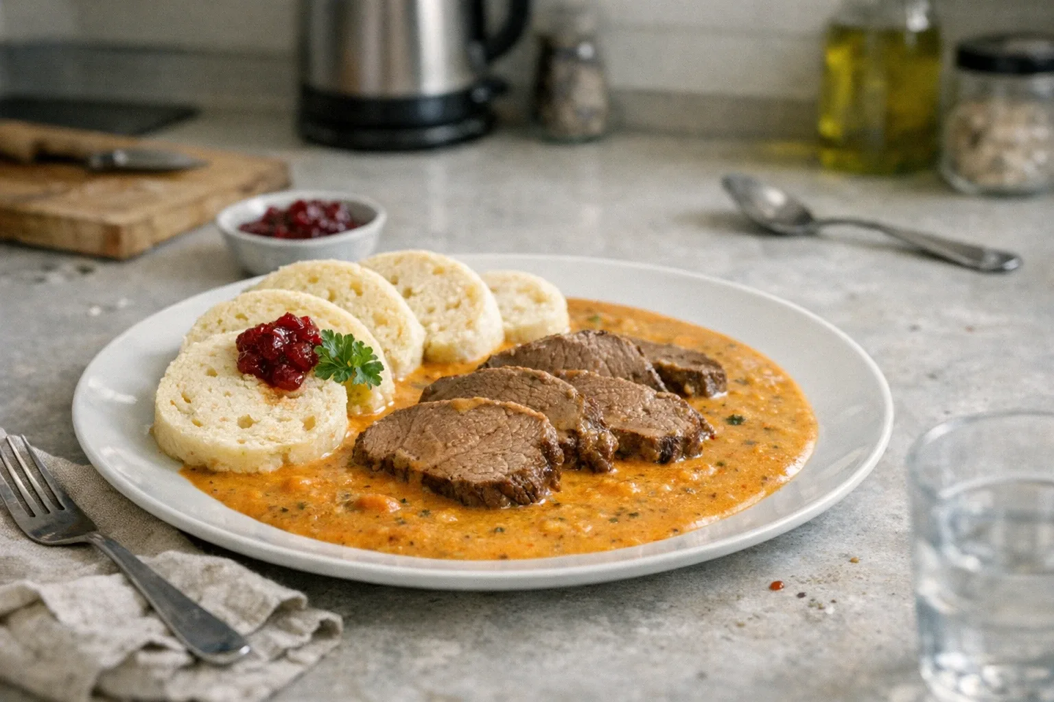 Svíčková – Rinderbraten in Sahnesauce
