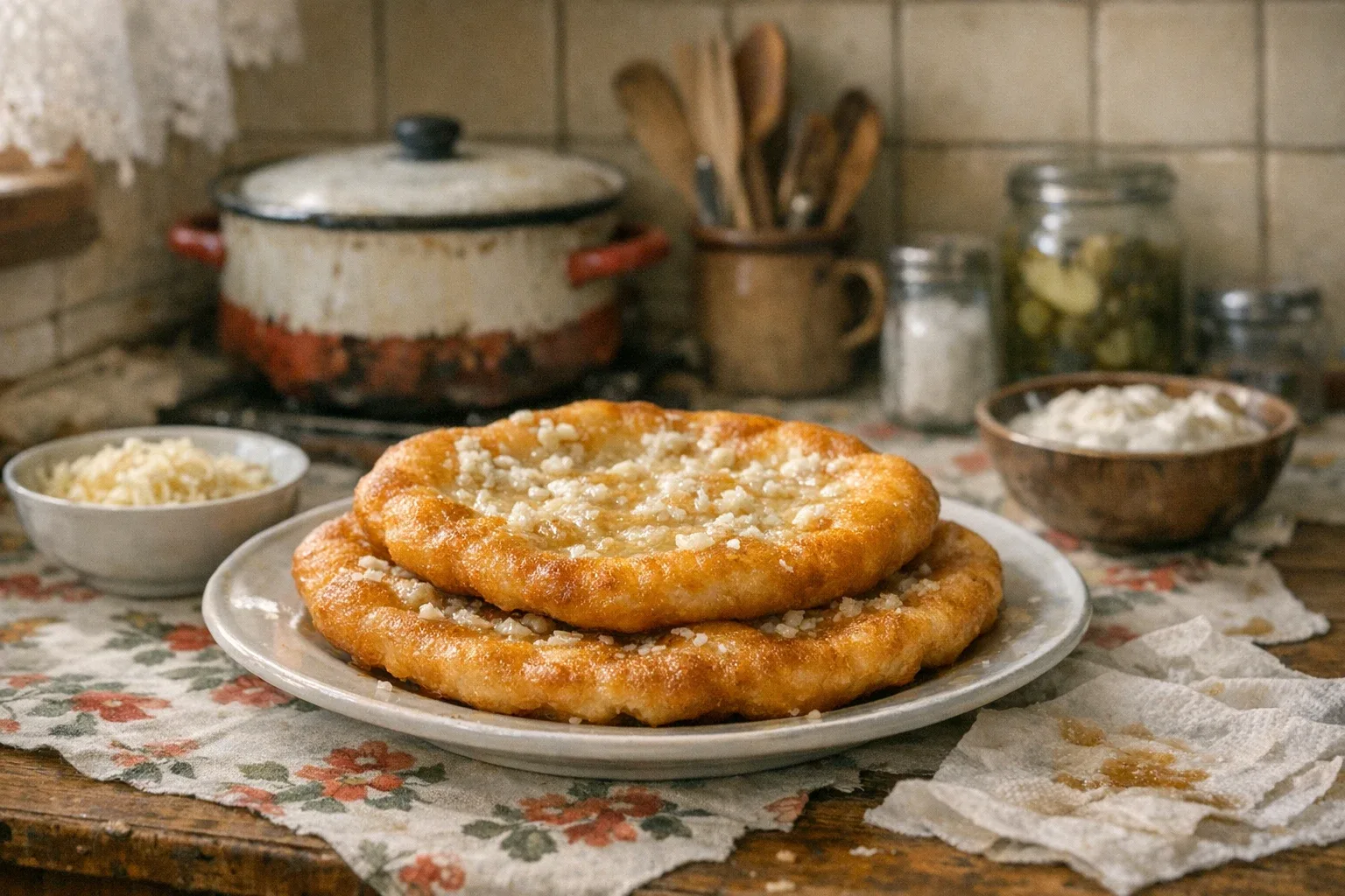 Lángos (Teigführung im Kühlschrank)