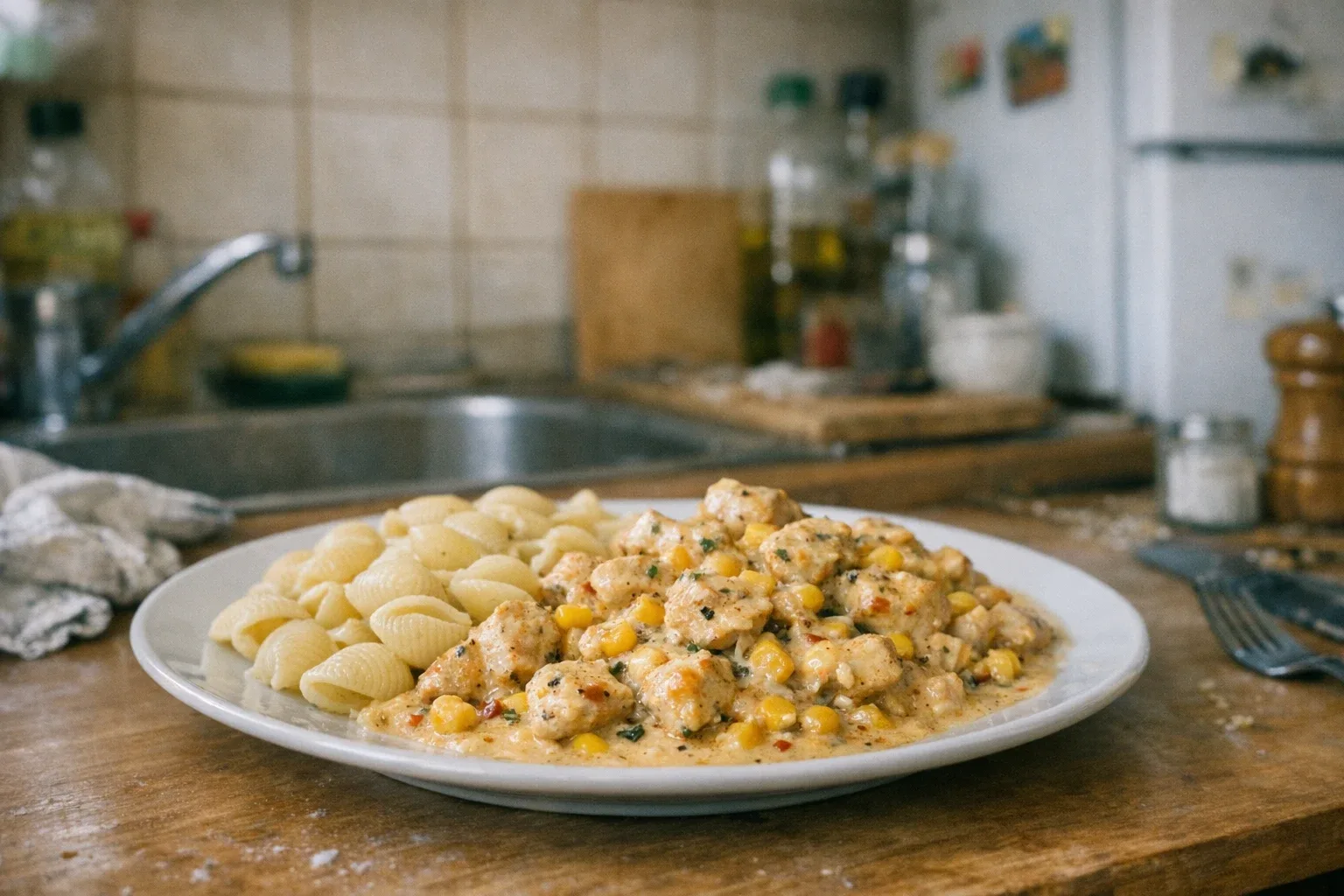 Hähnchengeschnetzeltes in Käsesauce