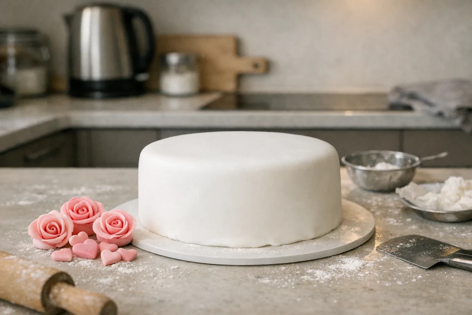 Marshmallow-Fondant zum Eindecken von Torten – Marzipanersatz