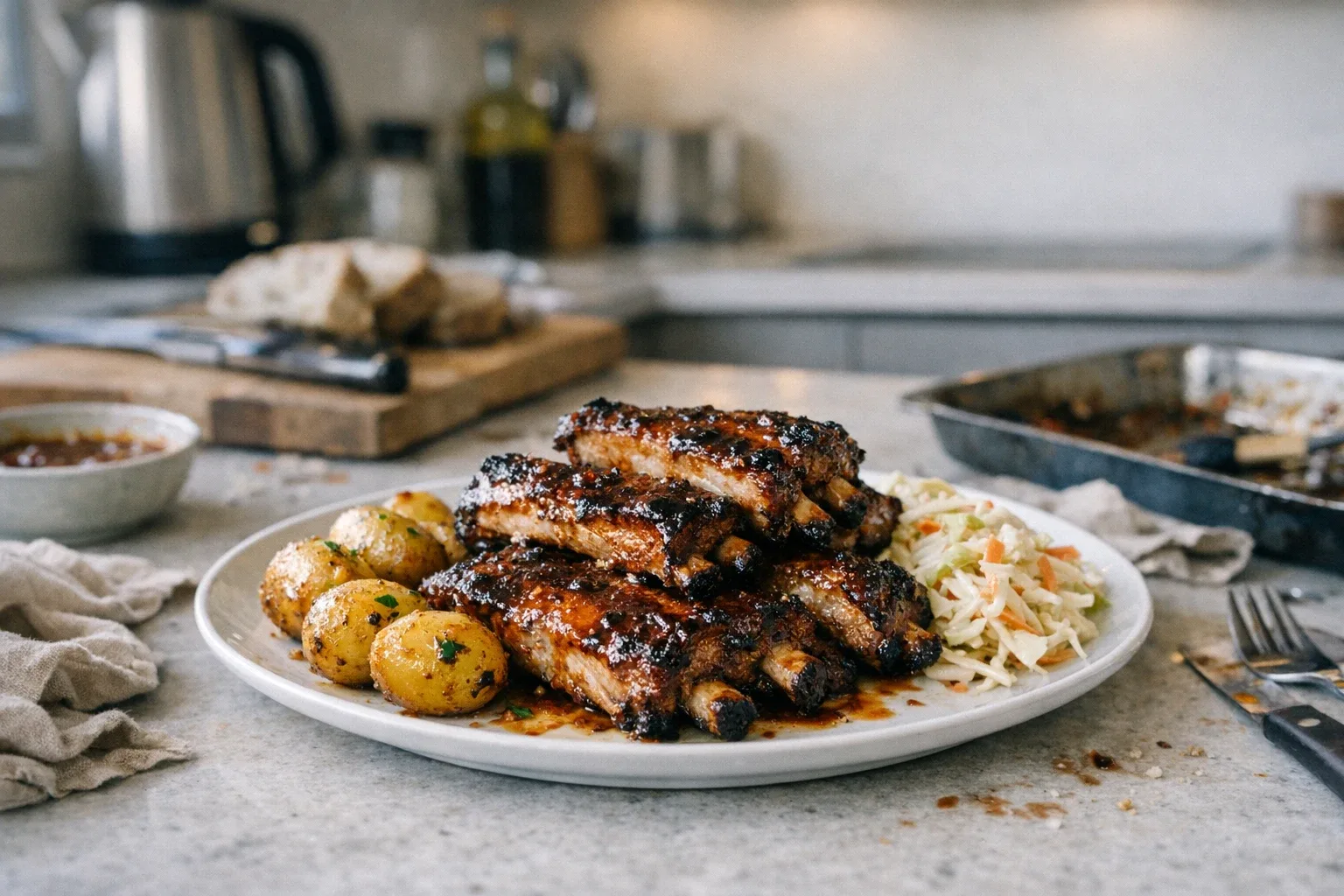 Ofengebackene Schweinerippchen
