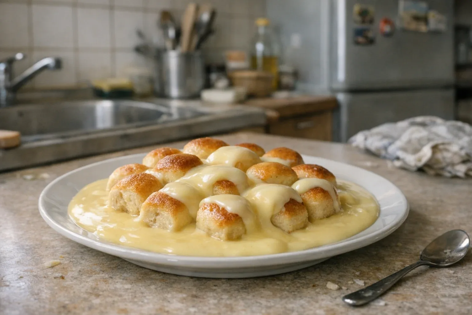 Dukatenbuchteln mit Vanillepudding