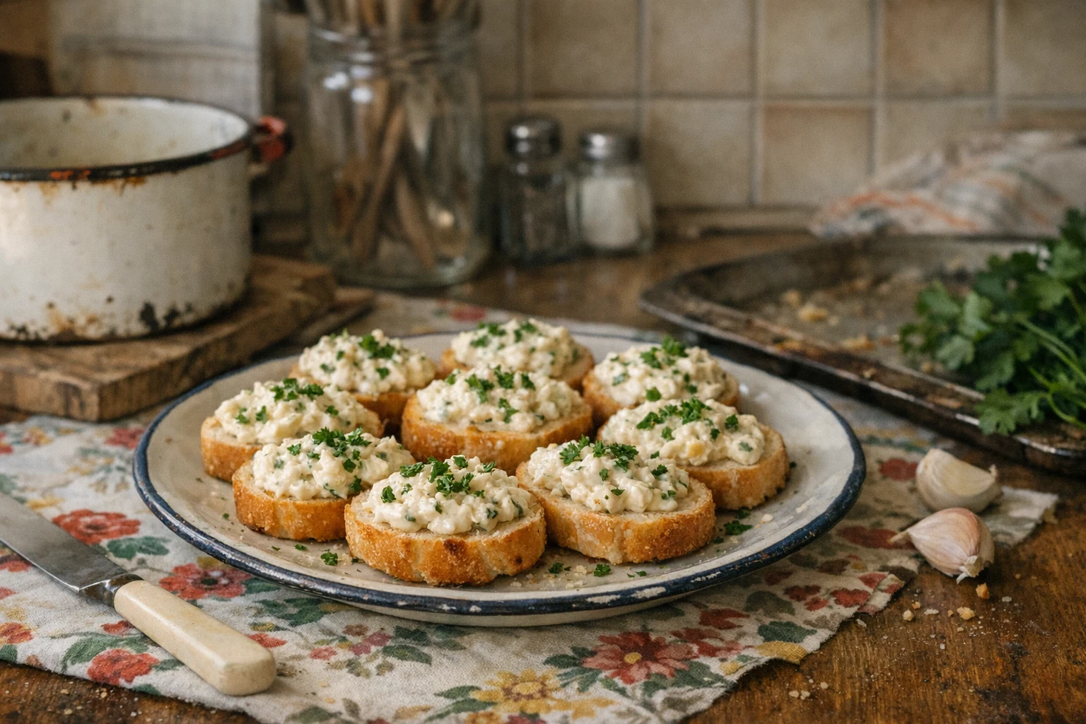 Knoblauchaufstrich für Canapés