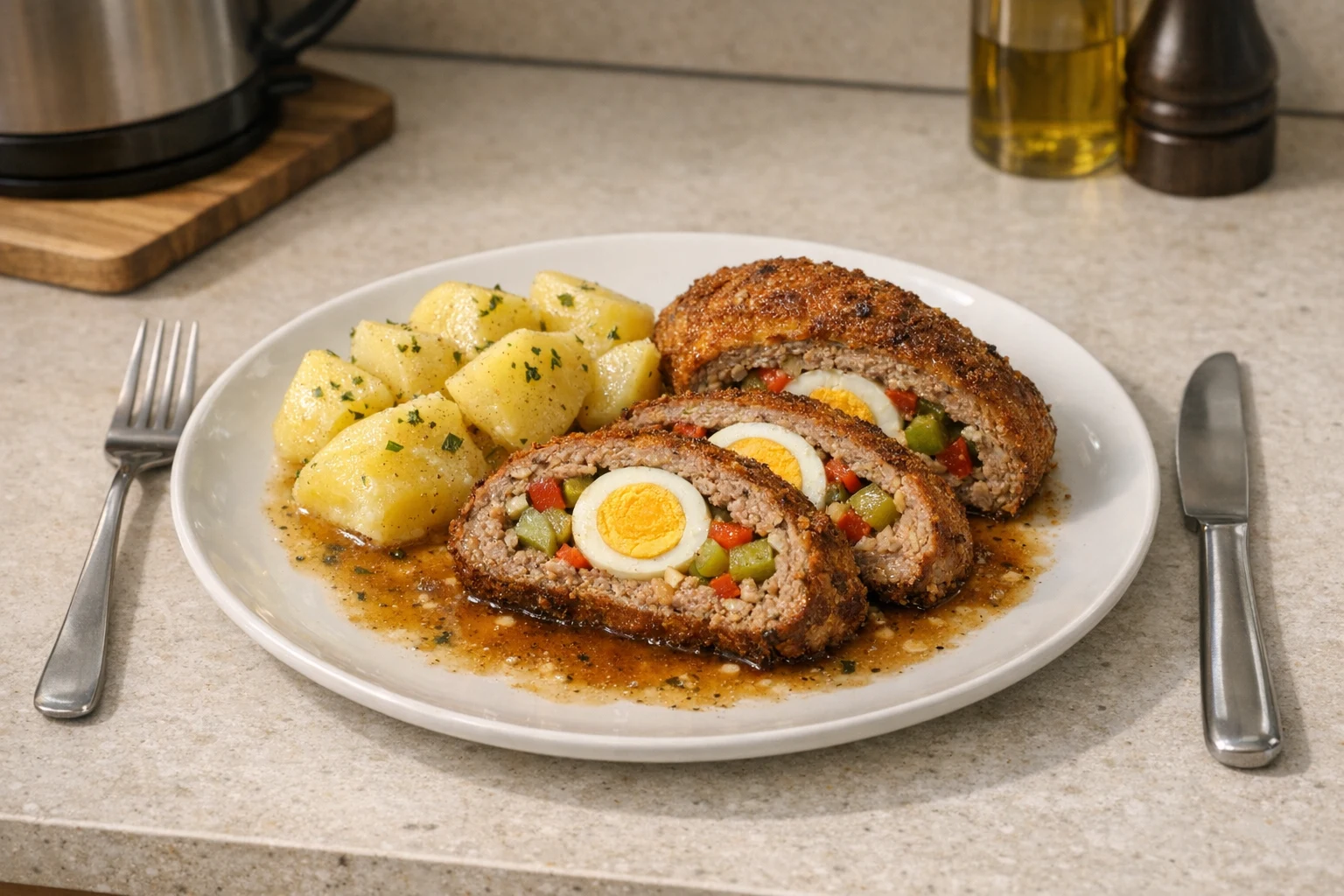 Gefüllter Hackbraten