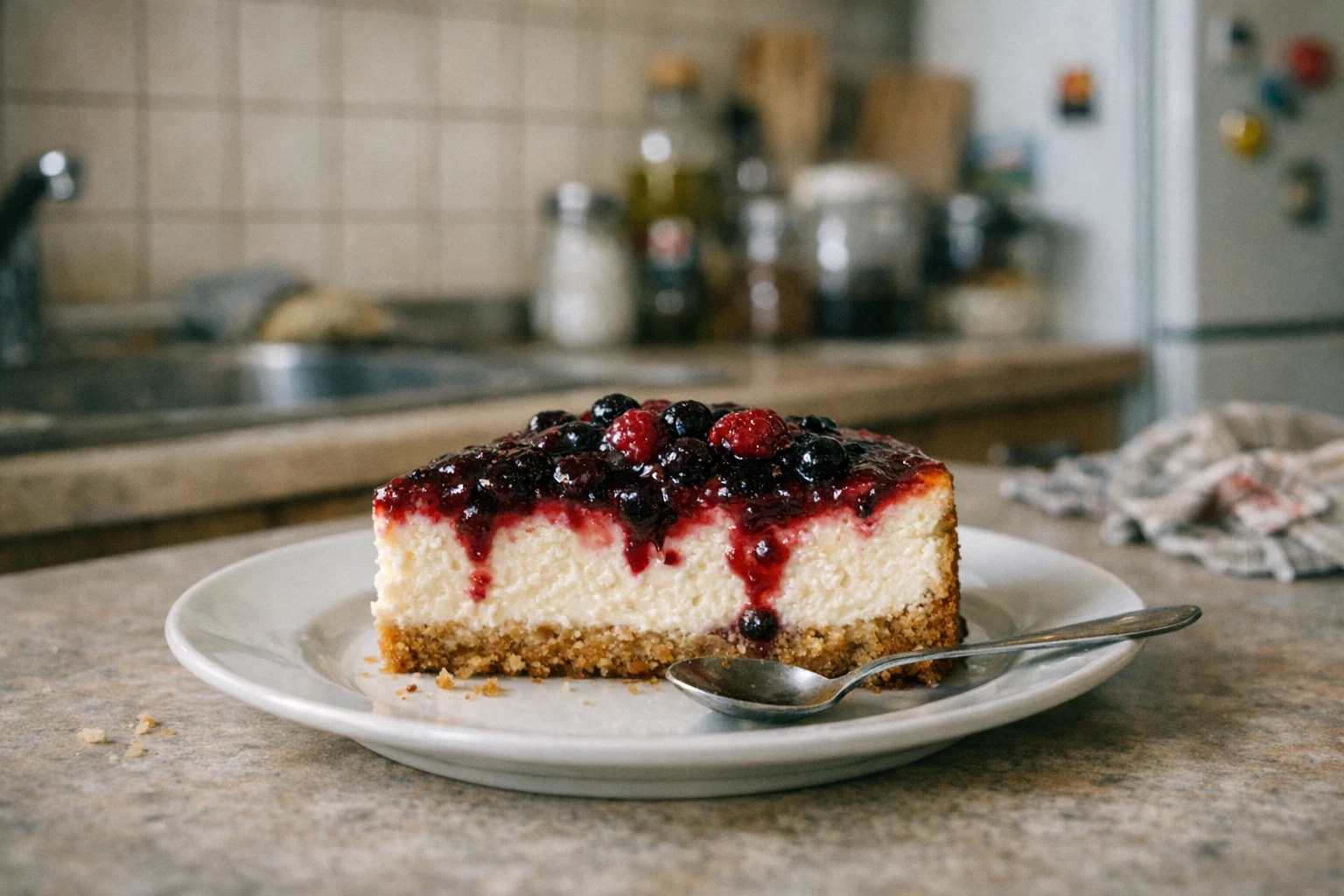 Quark-Cheesecake mit Waldbeeren