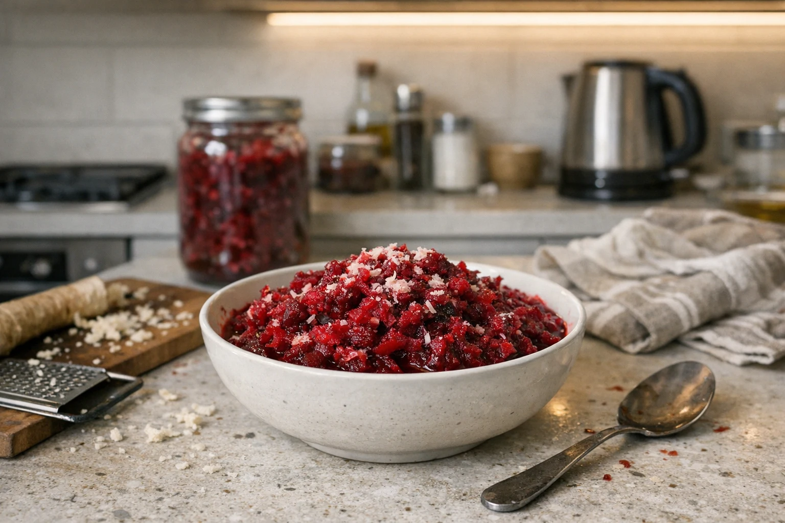 Eingelegte Rote Bete mit Meerrettich
