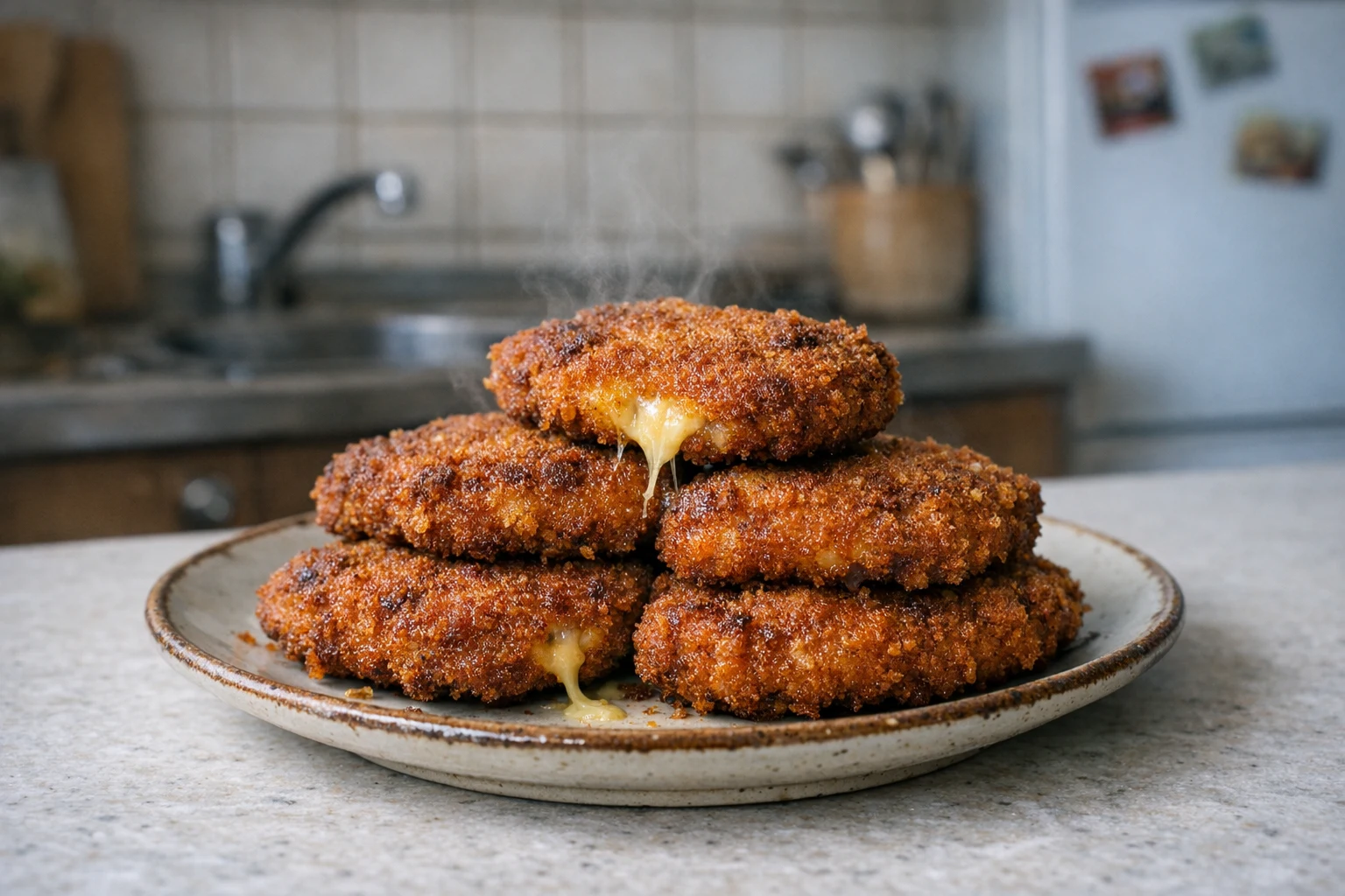 Hackfleischfrikadellen mit Käse