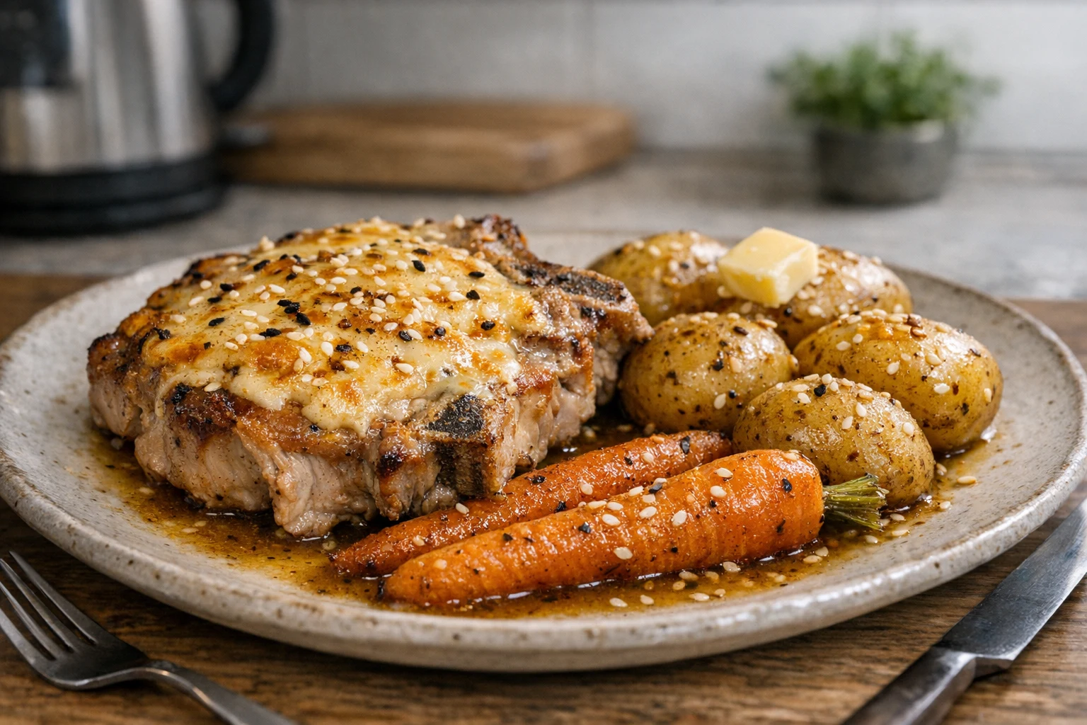 Gebackenes Schweinekarree