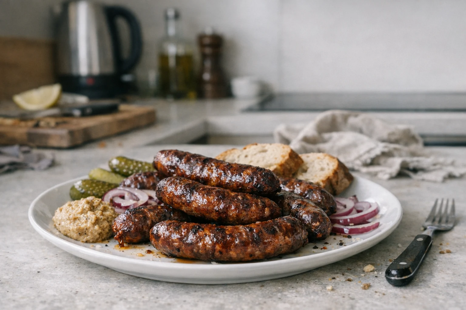 Hausgemachte Bratwurst