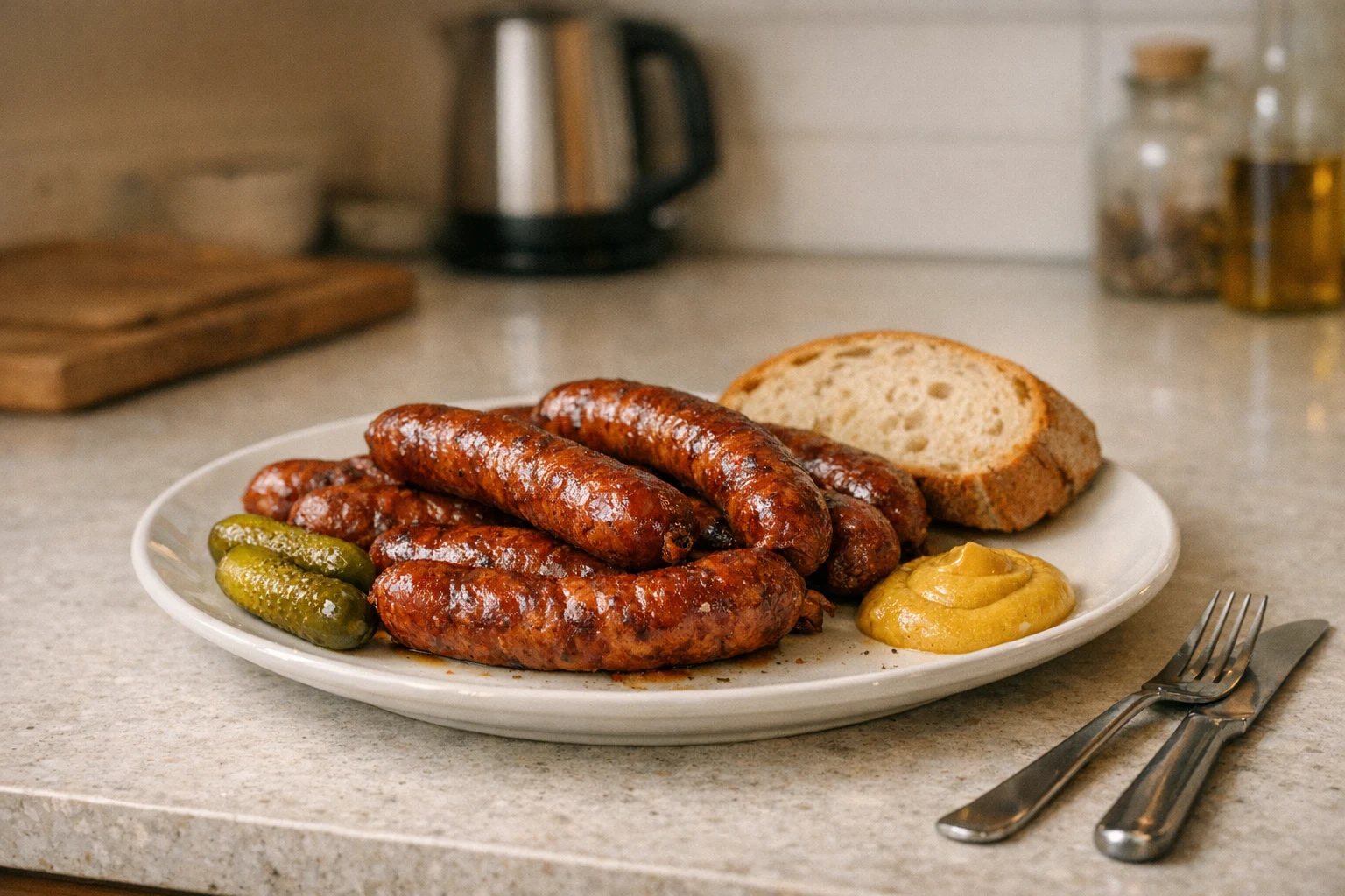 Hausgemachte geräucherte Wurst