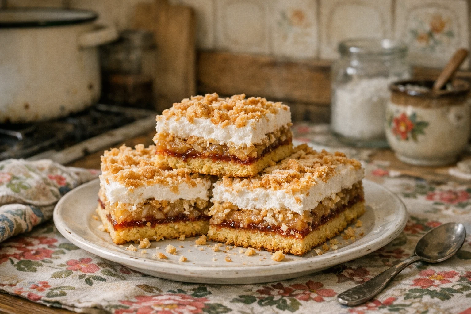 Geriebener Apfelkuchen (Baroness-Schnitten)