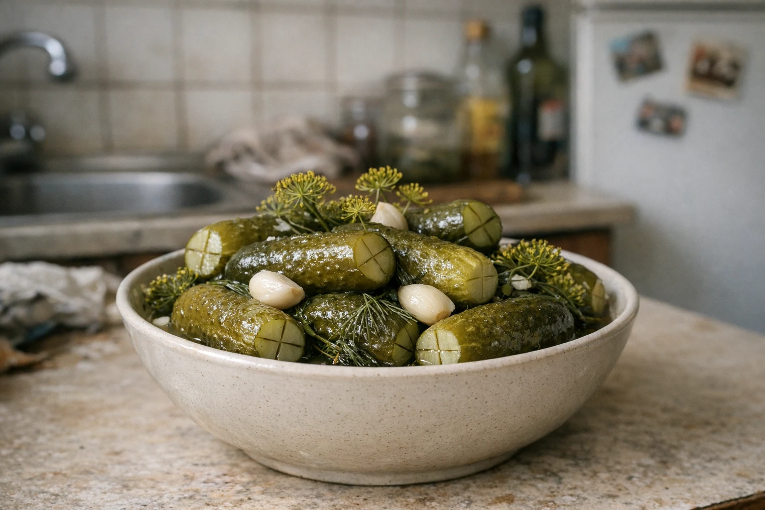 Salzgurken (fermentierte Gurken)
