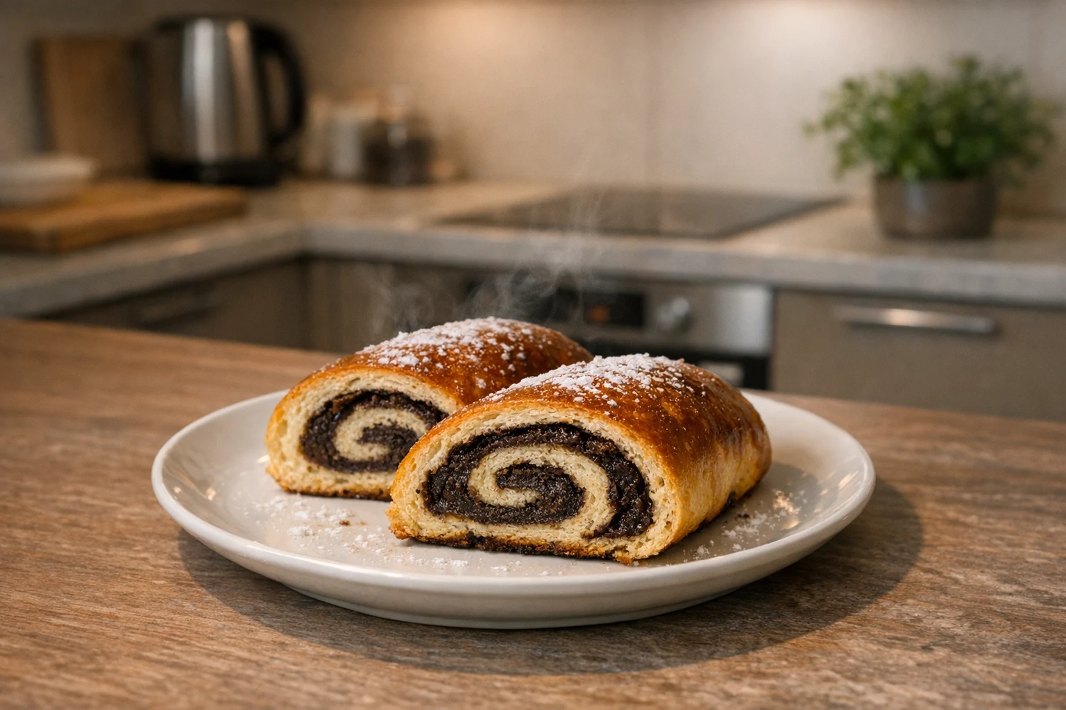 Hefestrudel mit Kakao