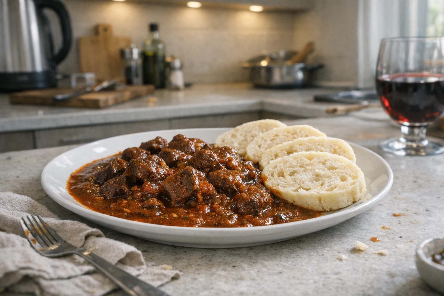 Hirschgulasch