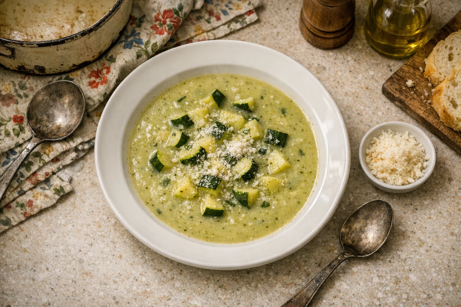 Italienische Zucchinicremesuppe