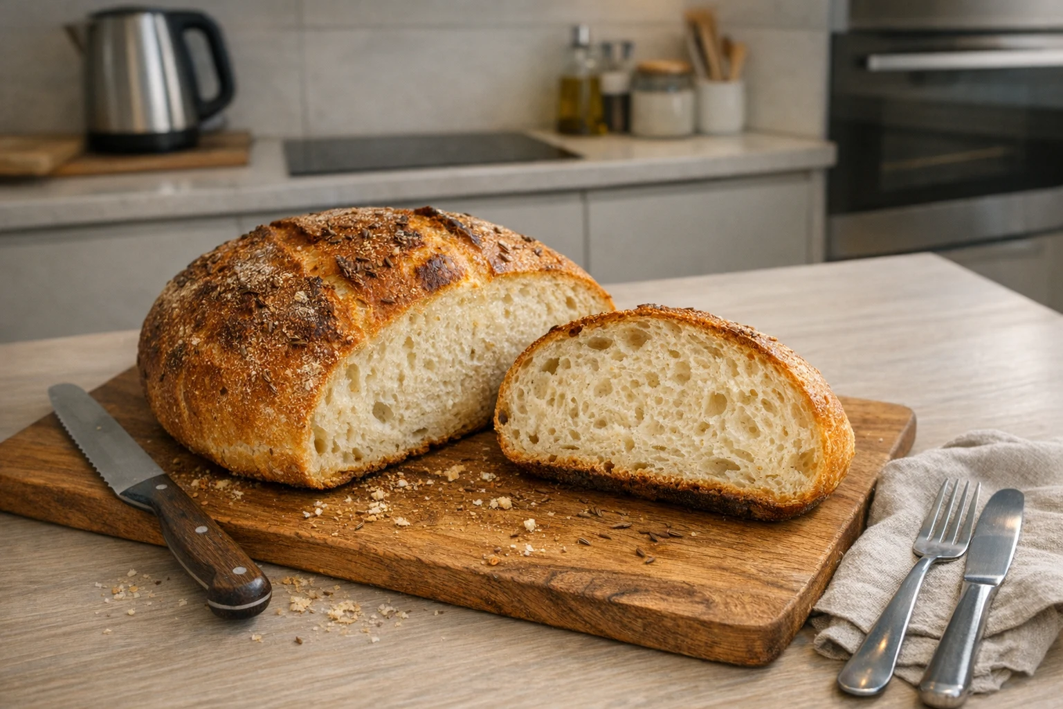 Hausgemachtes Kartoffelbrot mit knuspriger Kruste