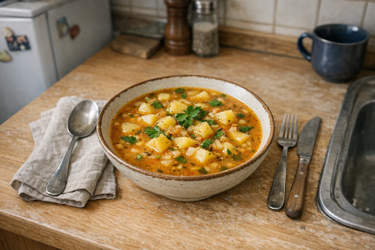 Kartoffelsuppe mit Mehlschwitze