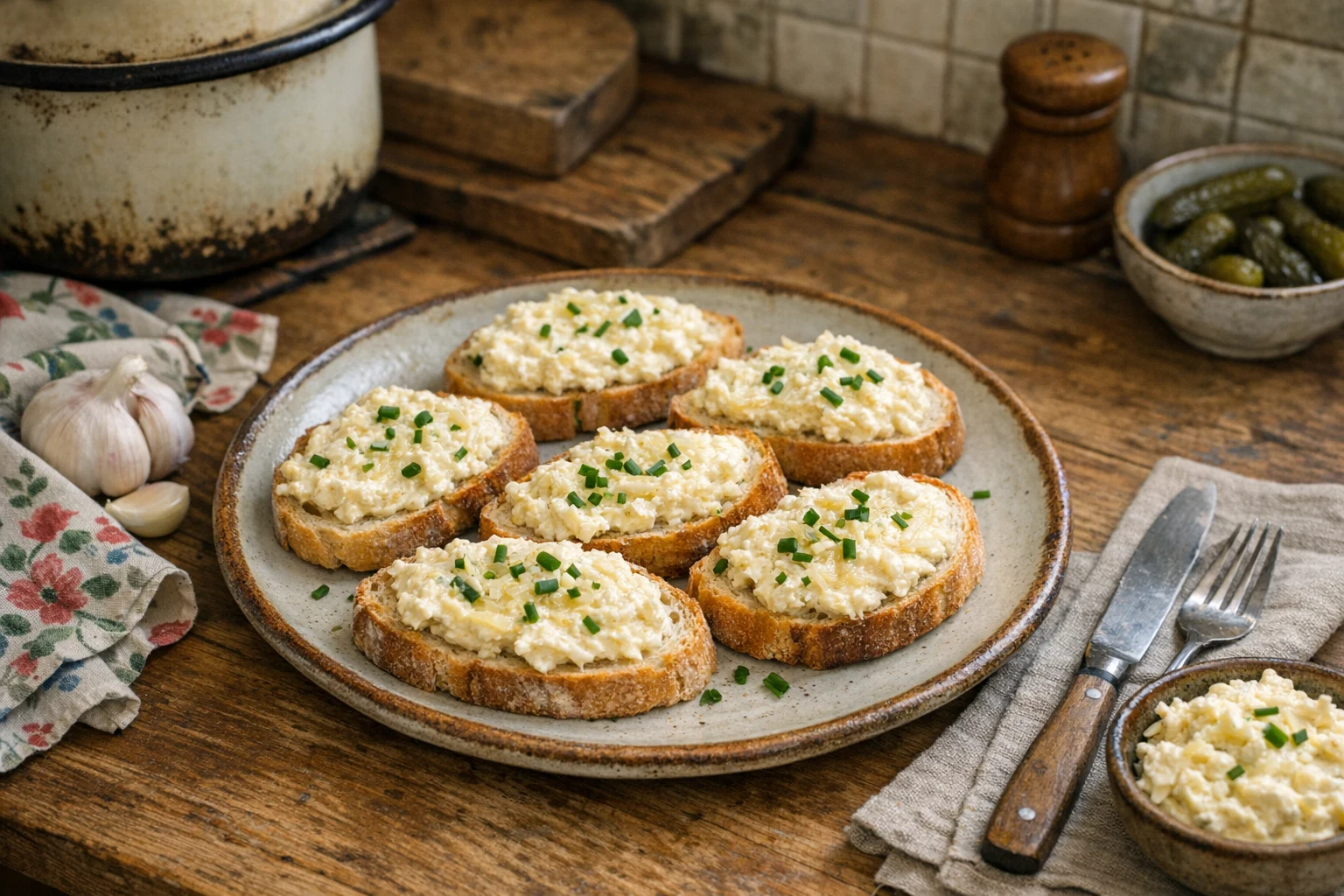 Knoblauch-Käse-Aufstrich