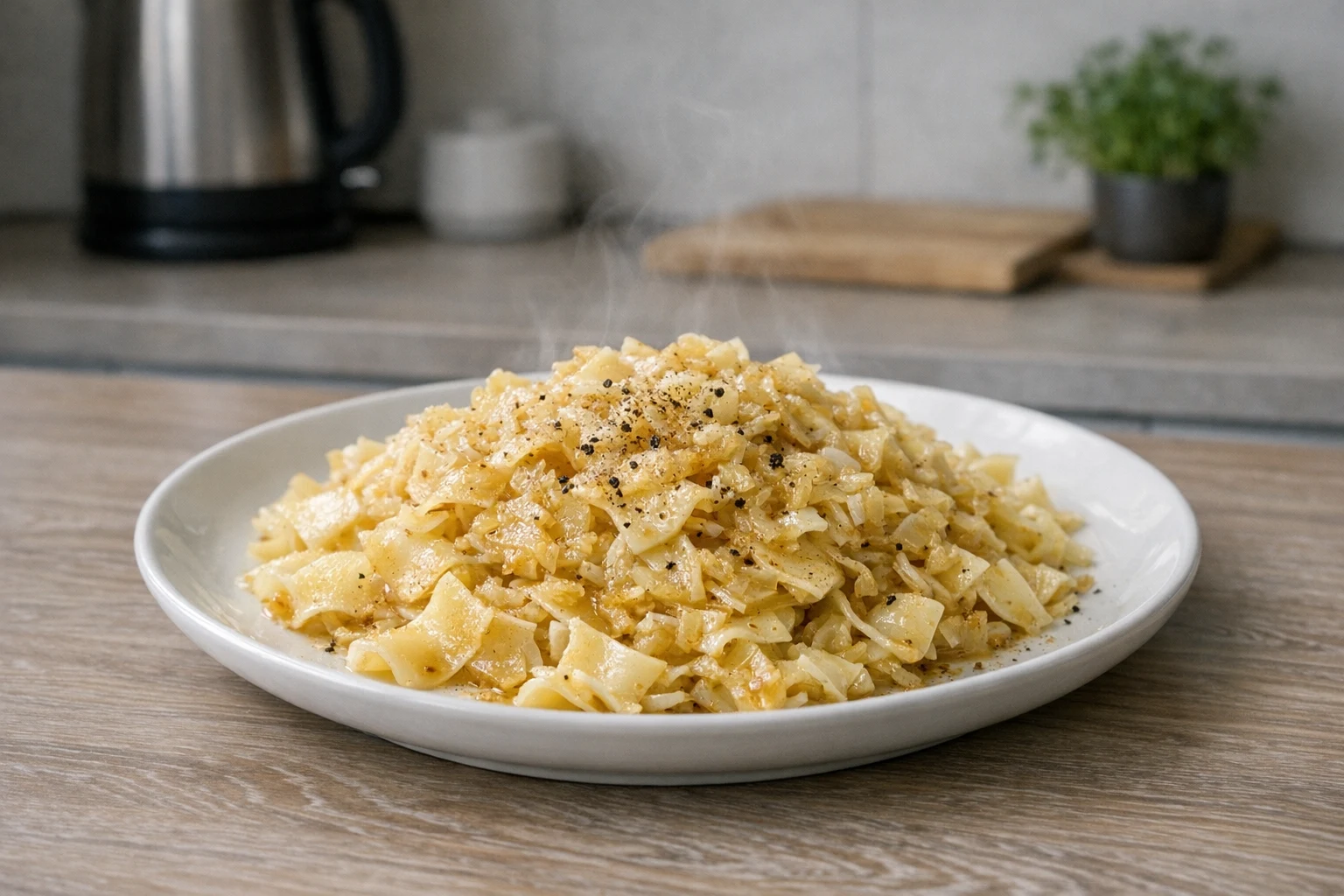 Fleckerl mit süßem Weißkohl (für Faule)