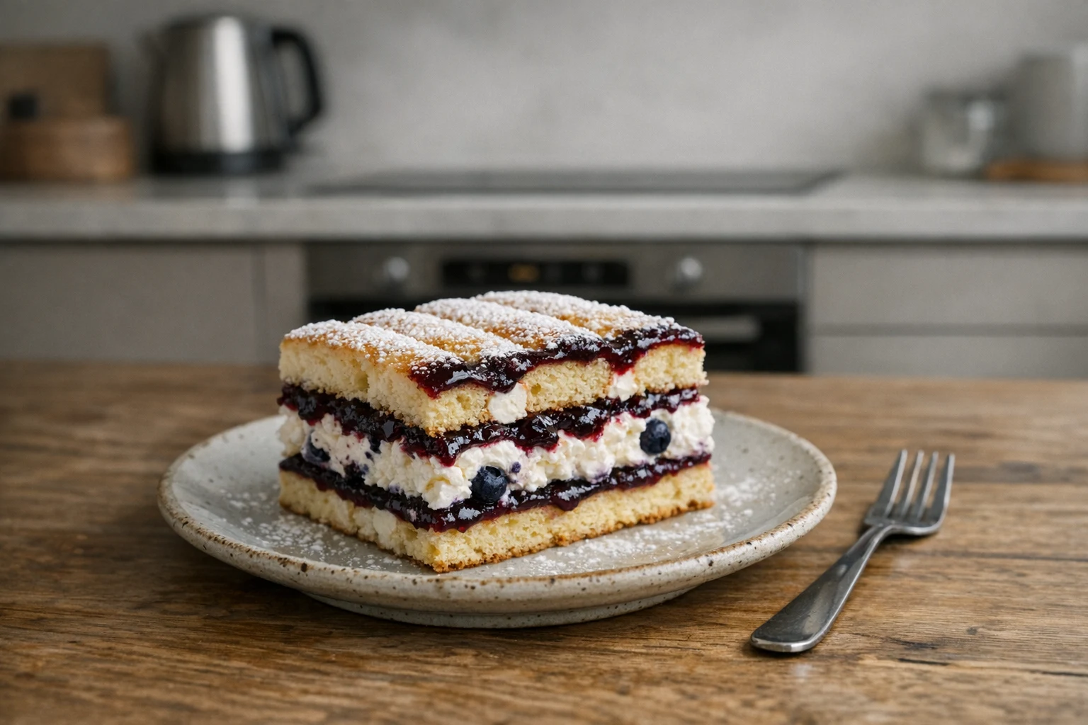 Kardinalschnitte mit Heidelbeeren