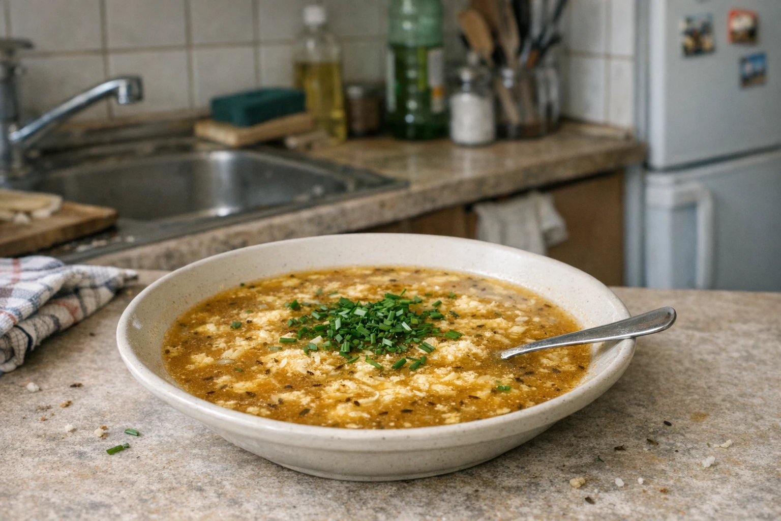 Kümmelsuppe mit Ei