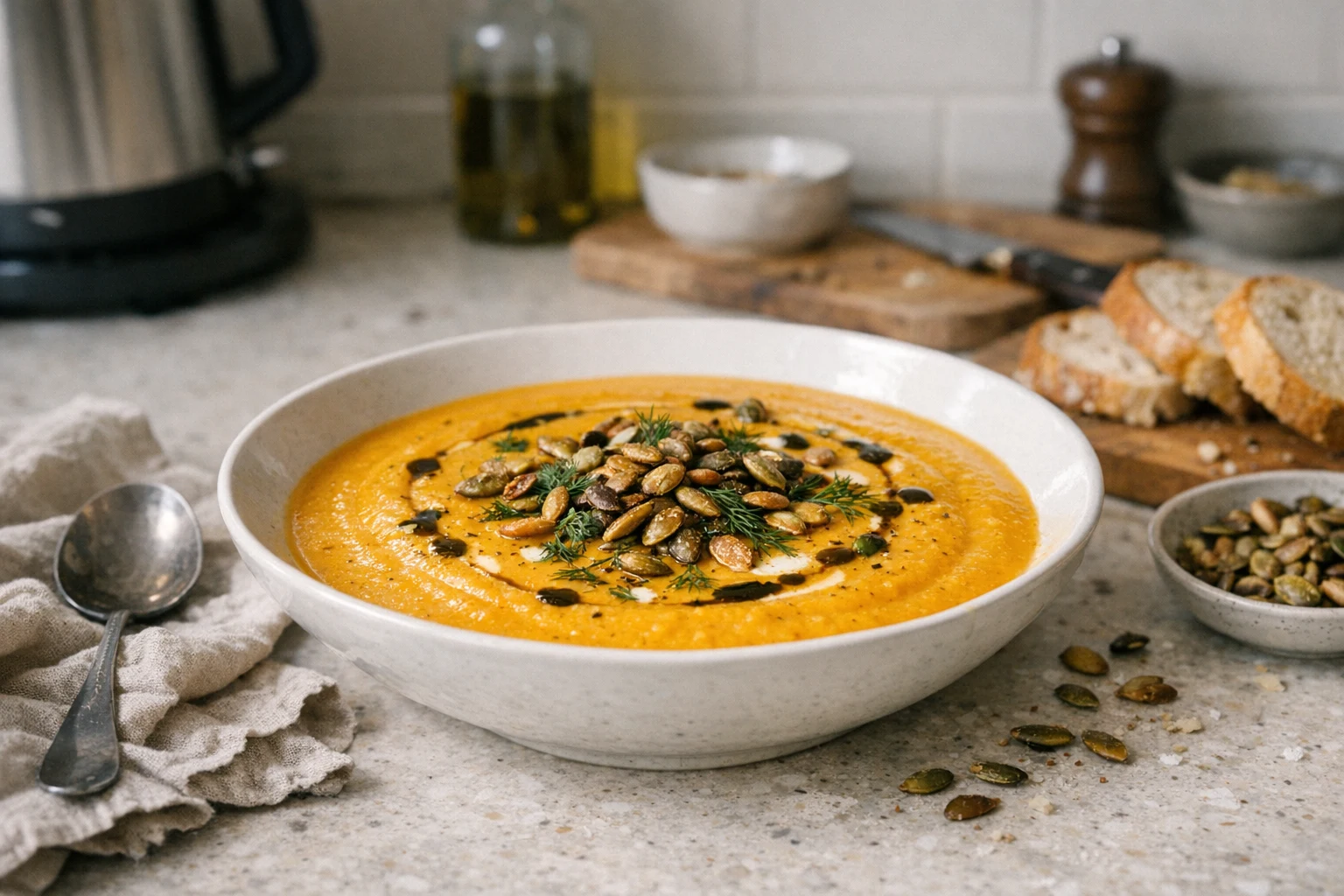 Cremige Kürbissuppe