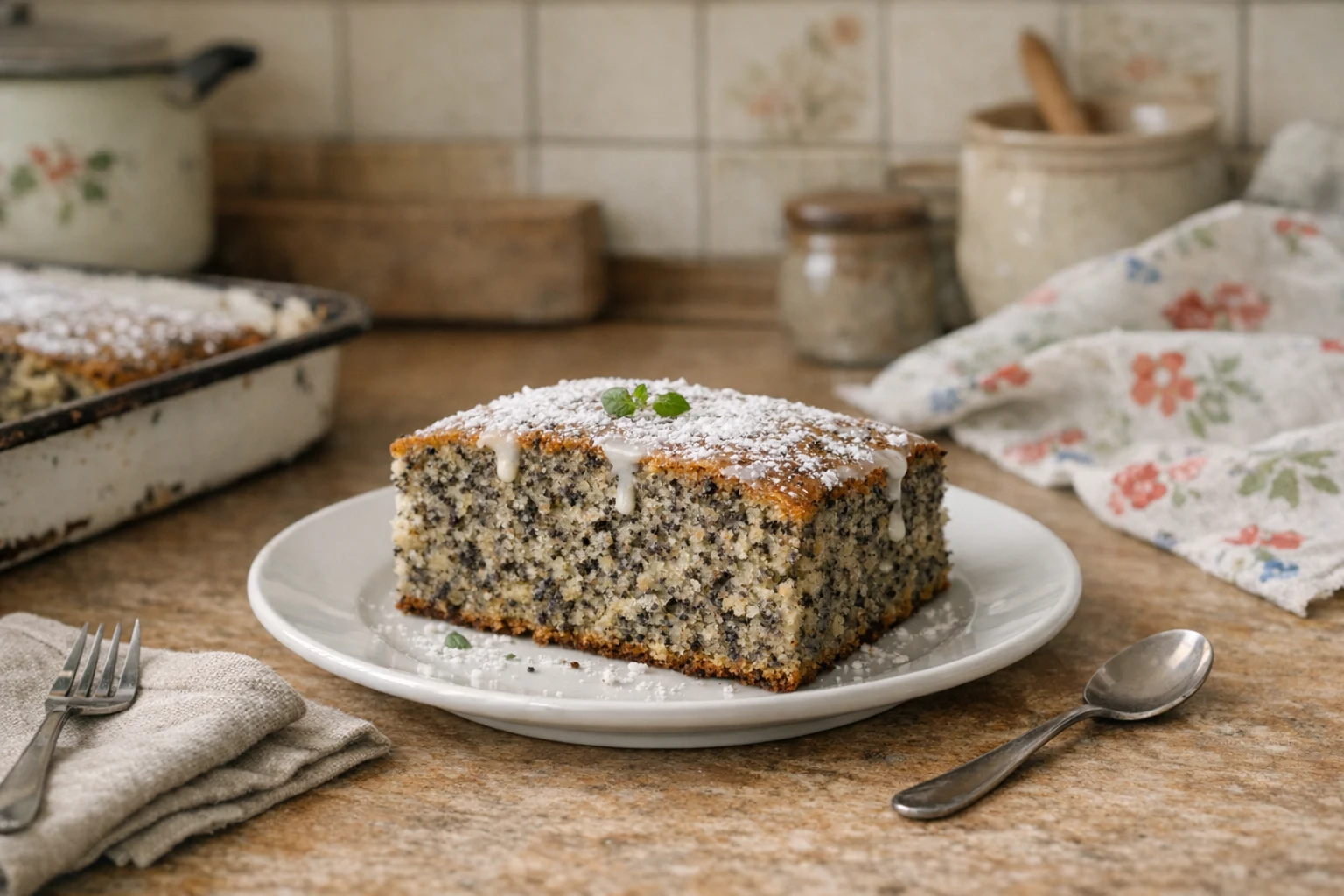 Tassenkuchen mit Mohn