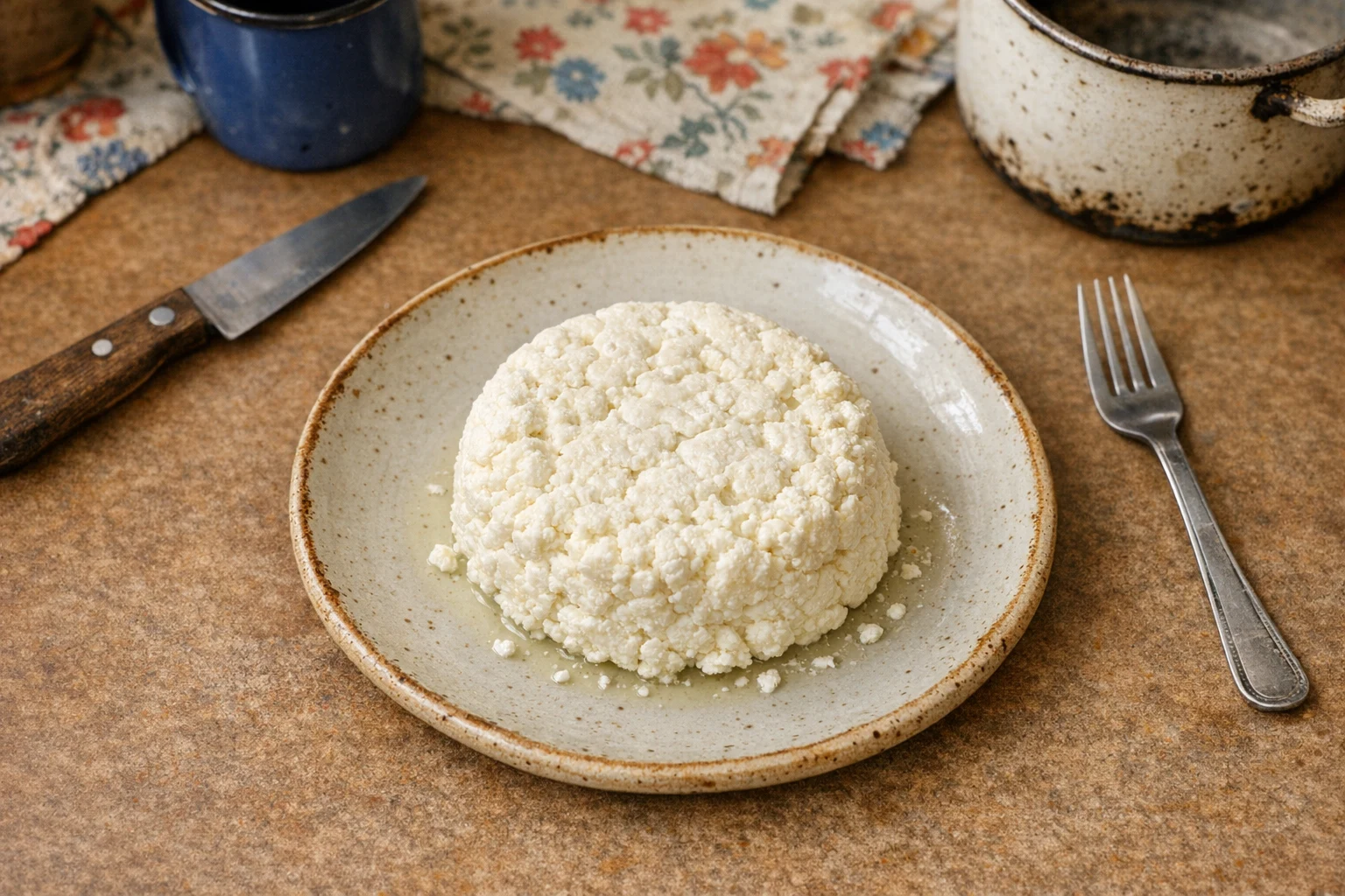 Hausgemachter Käse aus Kuhmilch