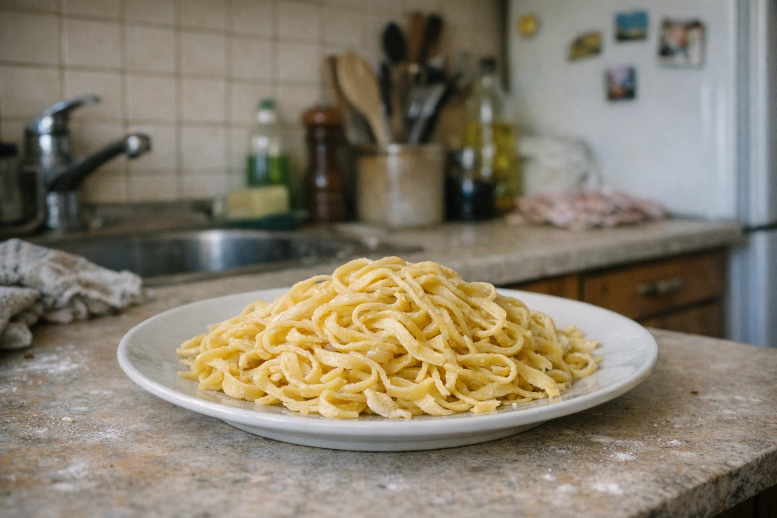 Hausgemachte Nudeln für die Sonntagshühnersuppe