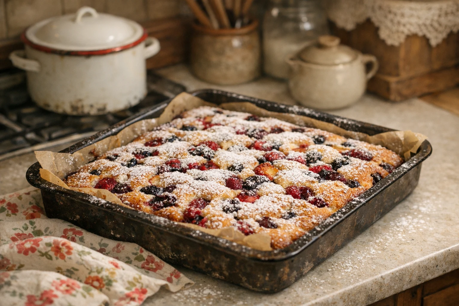 Tassenkuchen mit Obst