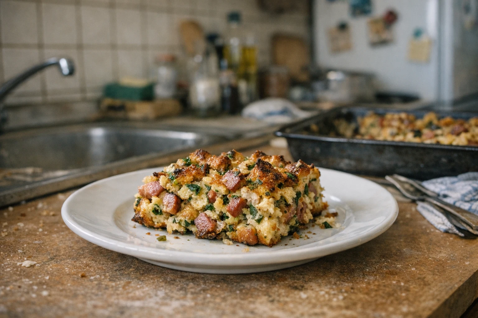 Osterauflauf mit Räucherfleisch