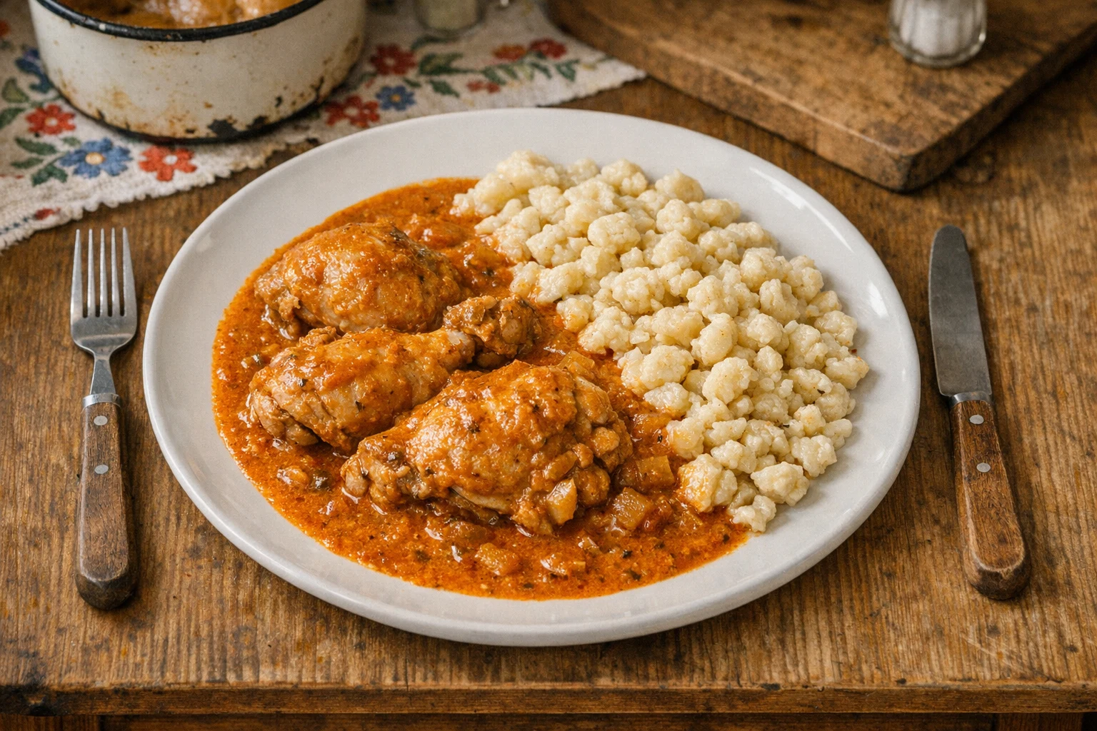 Paprikahuhn aus Hähnchenschenkeln