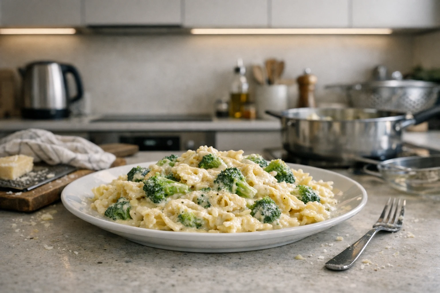 Pasta mit Brokkoli und Sahnesauce