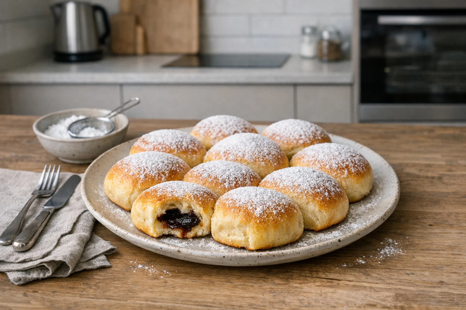 Buchteln mit Pflaumenmus