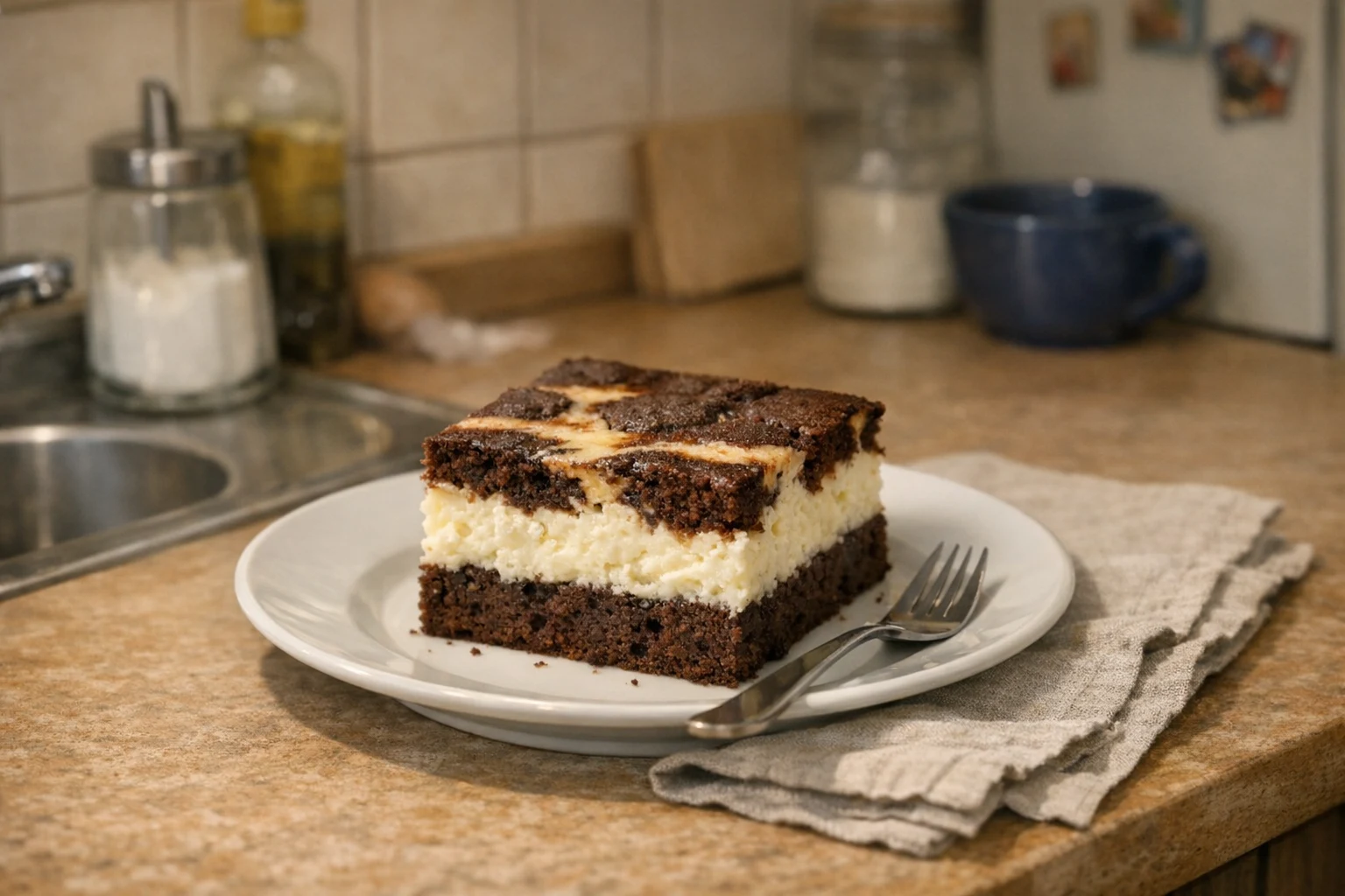 Quarkkuchen mit Kakao