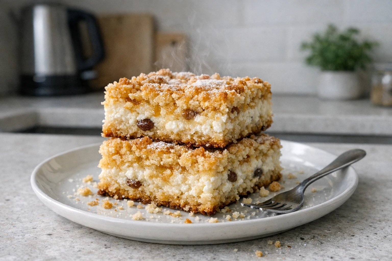 Geschichteter Quarkkuchen
