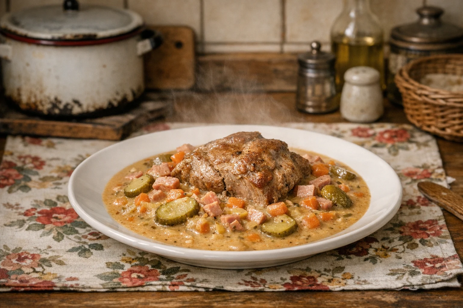 Schweineschulter in Hamburger Sauce