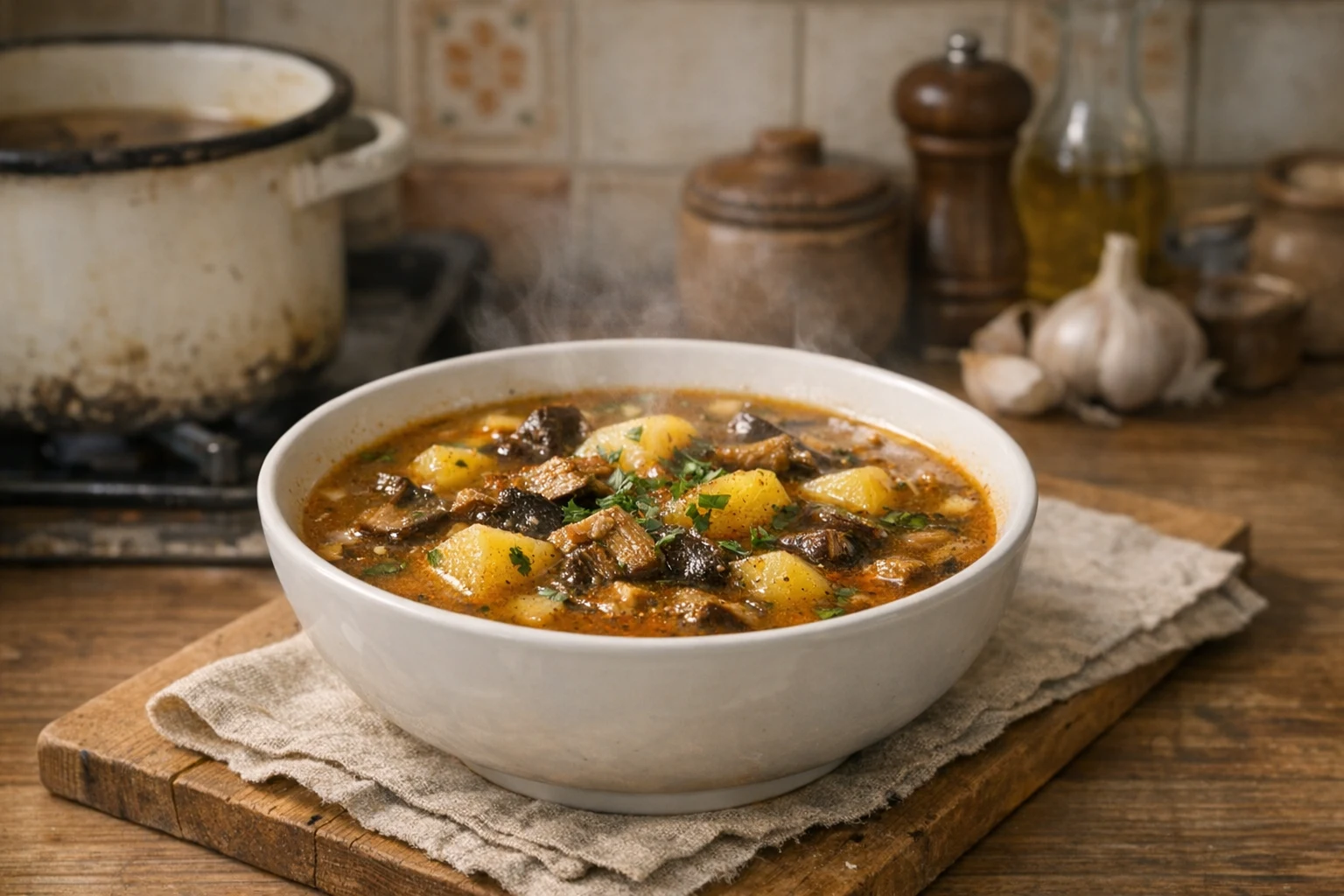 Schnelle Pilzsuppe