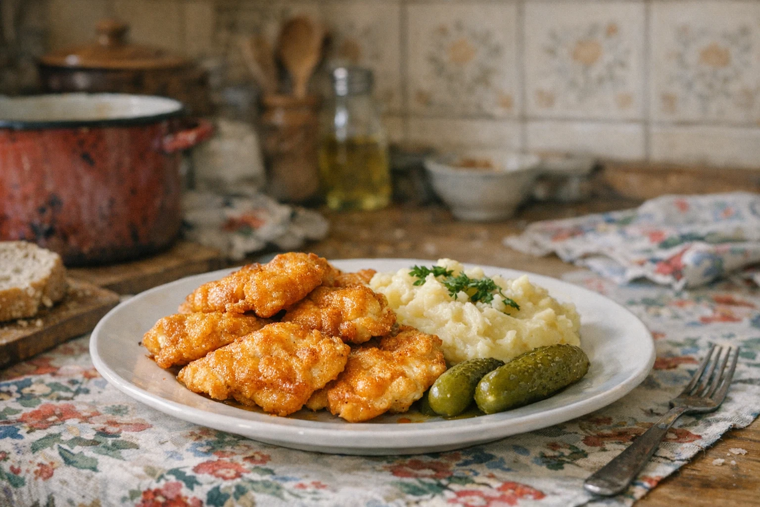 Saftige Hähnchenschnitzel im Backteig