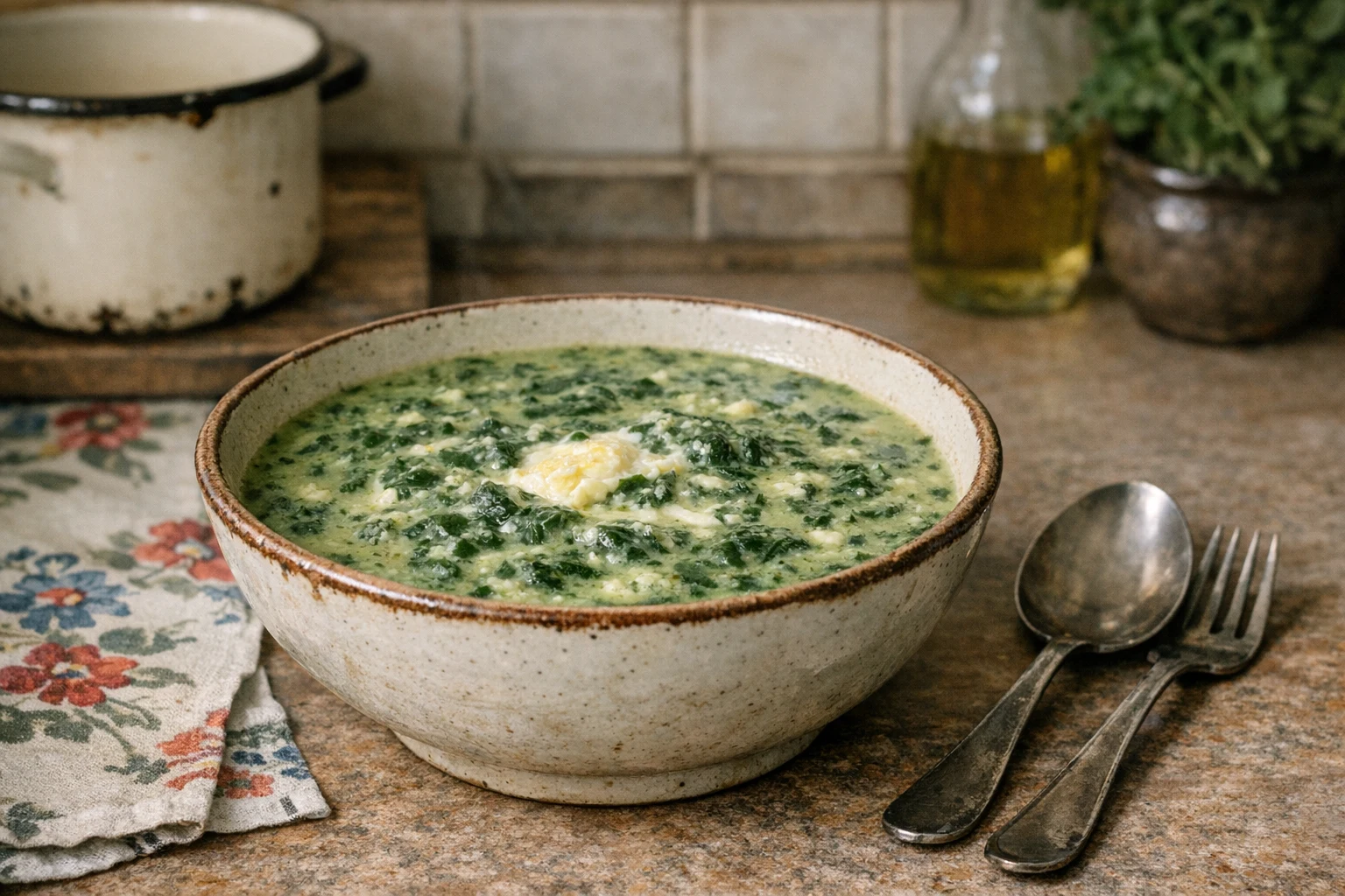 Cremige Spinatsuppe
