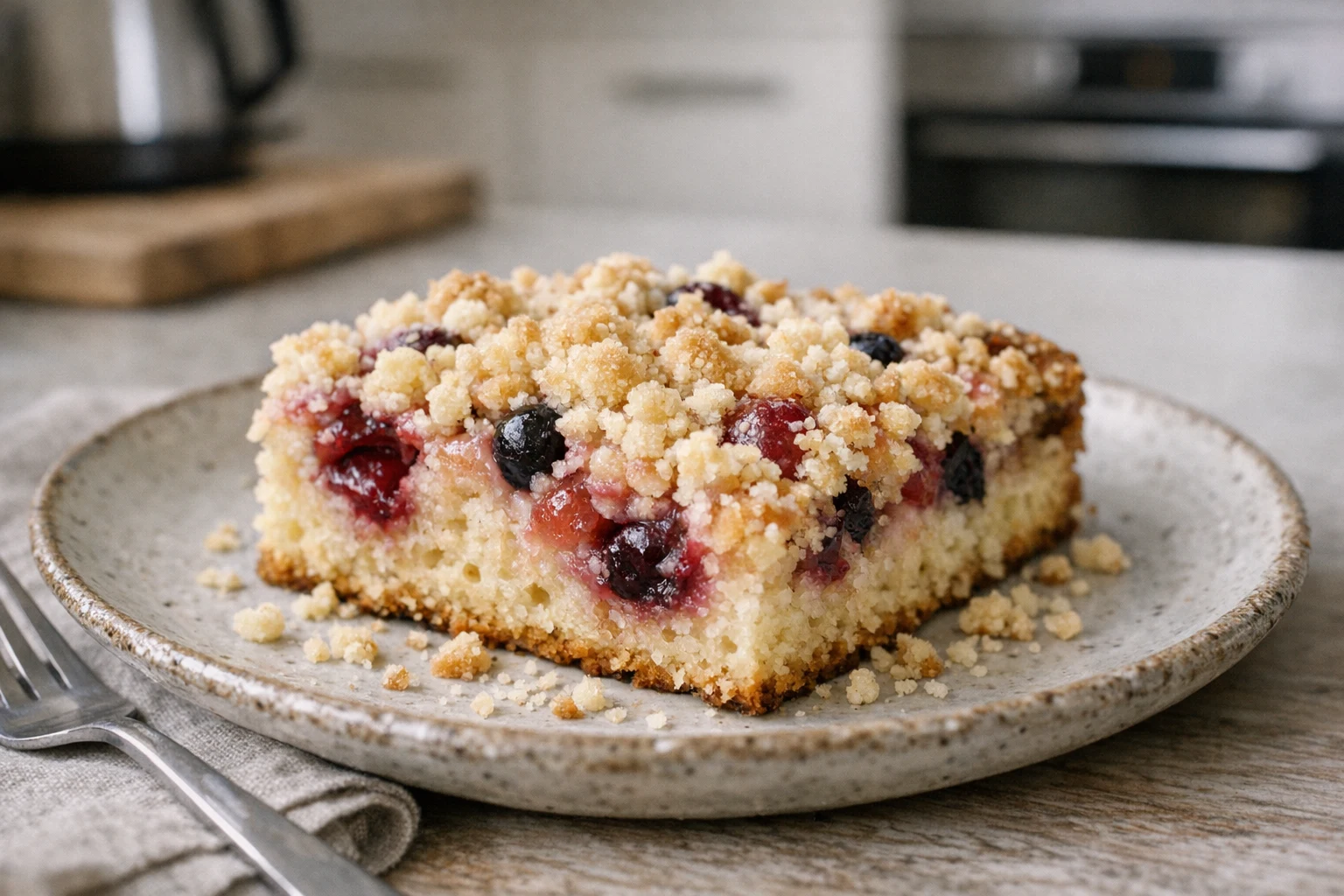 Obstkuchen mit Streuseln