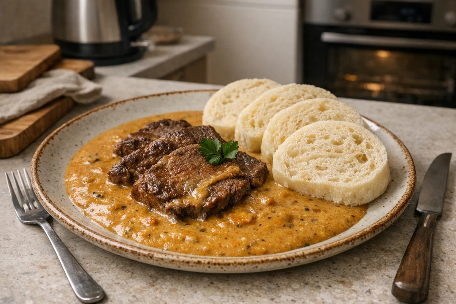 Svíčková – Rinderbraten in Sahnesauce