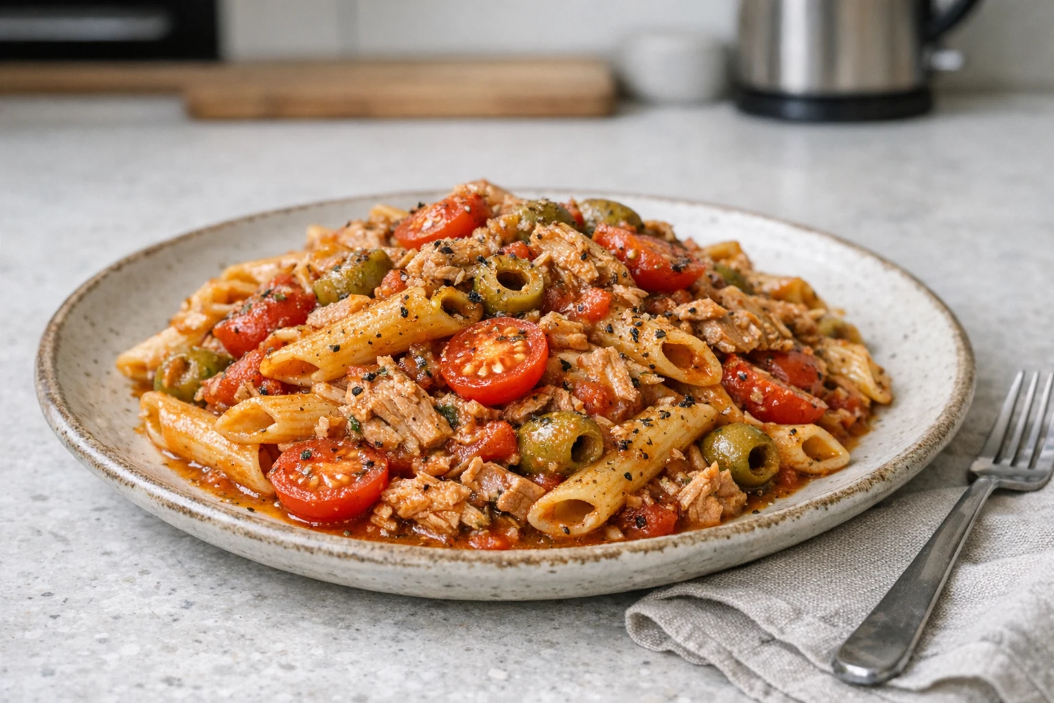 Schnelle Pasta mit Thunfisch