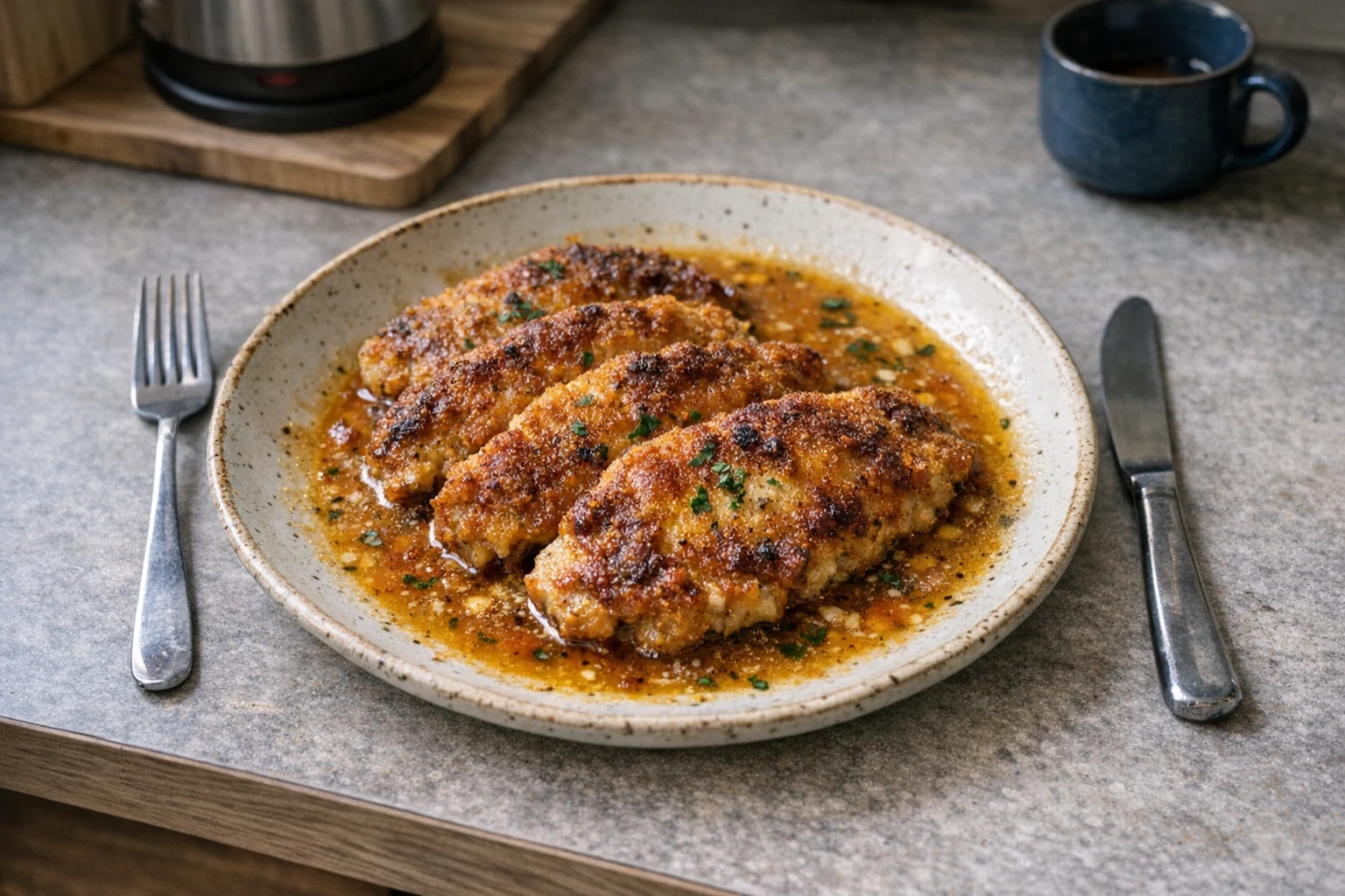 Überbackene Schnitzel